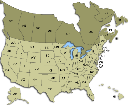 Sales Representative Locator Map